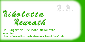 nikoletta meurath business card